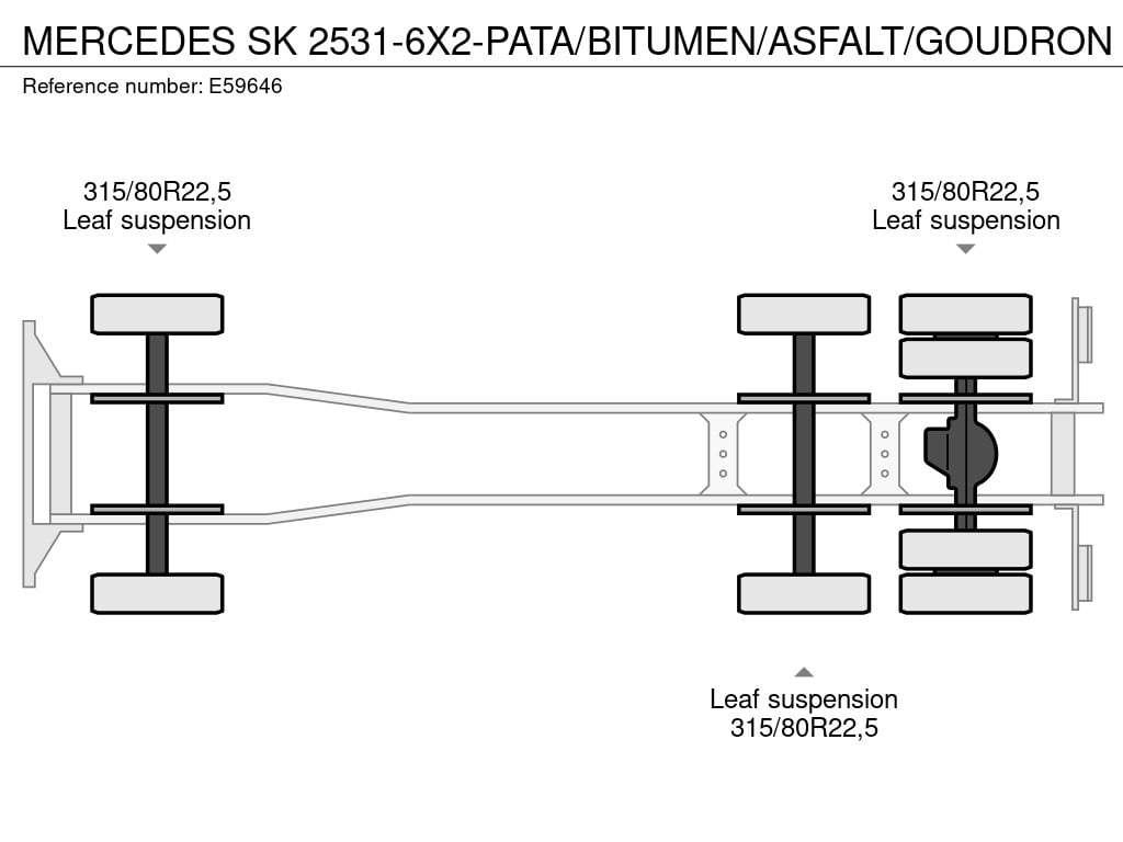 MERCEDES SK 2531-6X2-PATA/BITUMEN/ASFALT/GOUDRON 1997 E59646 SK 2531-6X2-PATA/BITUMEN/ASFALT/GOUDRON 1997 1 image 12