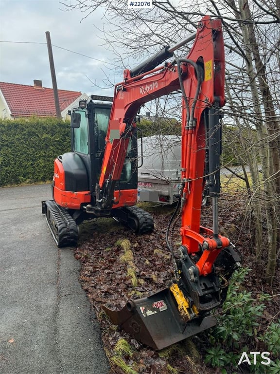 Kubota U36-4 Beltegraver m/ 4 skuffer, rotortilt og klype 2020 22076 U36-4 Beltegraver m/ 4 skuffer, rotortilt og klype 20...