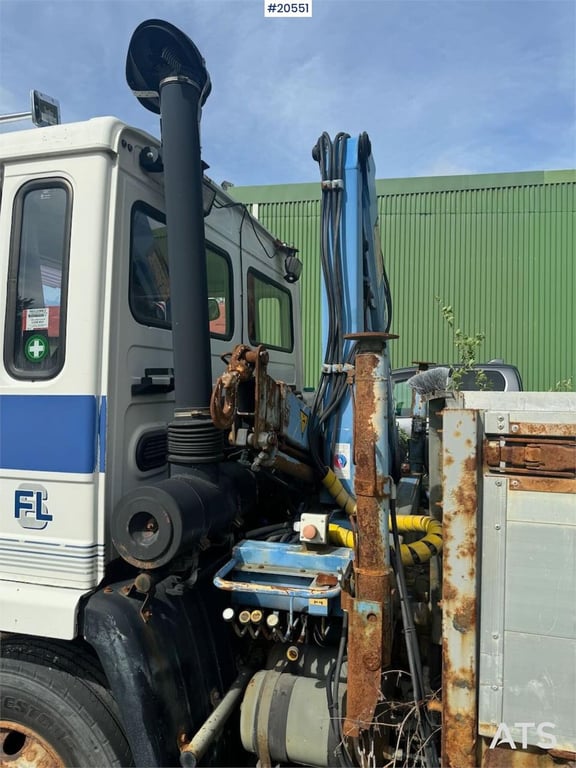 Volvo FL4 Flatbed Truck with HMF Crane – Sold as a Repai 1987 20551 FL4 Flatbed Truck with HMF Crane – Sold as a Repai 198...