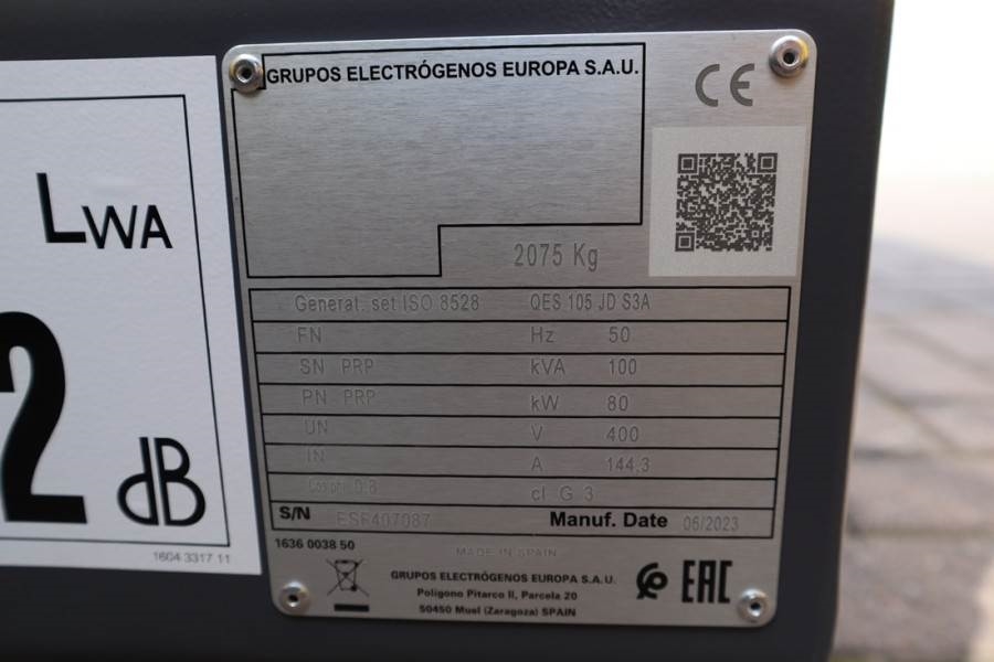 Atlas Copco QES 105 JD S3A ESF Valid inspection, *Guarantee! D 2023 ATLAS COPCO - QES 105 JD S3A ESF - 62234 QES 105 JD S3...