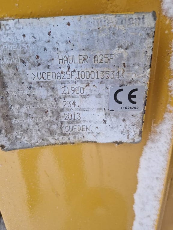 Volvo A25F 2013 ATR-2063 A25F 2013 1 image 12