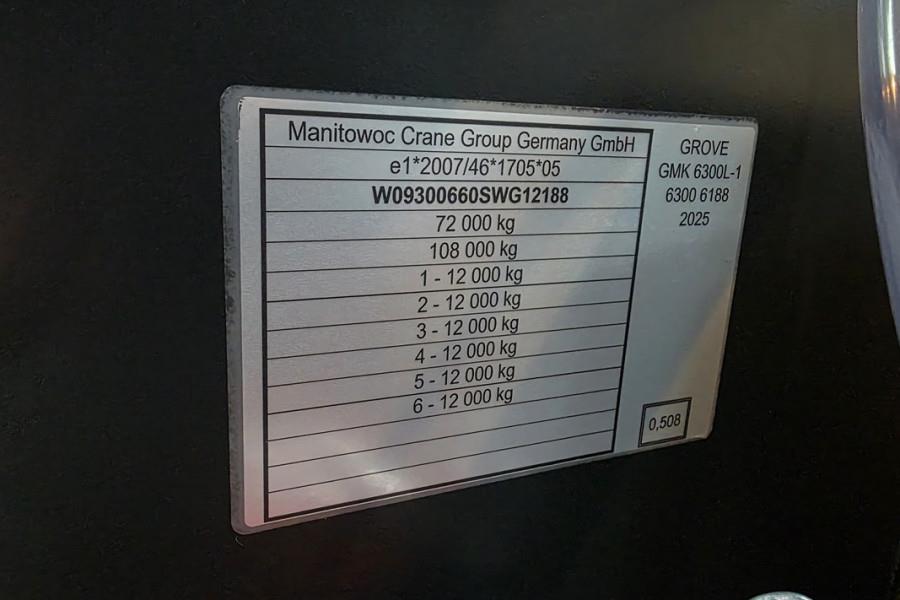 Grove GMK6300L-1 Available For Rent, Dutch Registration, 2025 GROVE - GMK6300L-1 - 64099 GMK6300L-1 Available For Rent, Du...