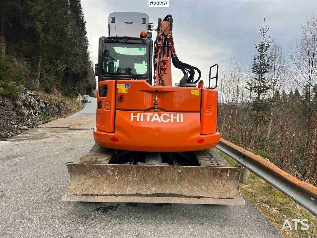 Hitachi zx85us-6 excavator w/ rototilt, sanding bucket, di 2022 20257 zx85us-6 excavator w/ rototilt, sanding bucket, di 2...