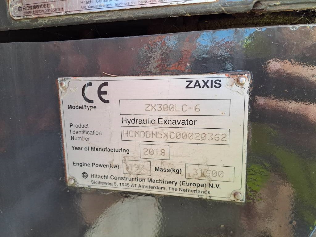 Hitachi ZX 300 LC-6 2018 ATR-2125 ZX 300 LC-6 2018 1 Crawler Excavators image 10