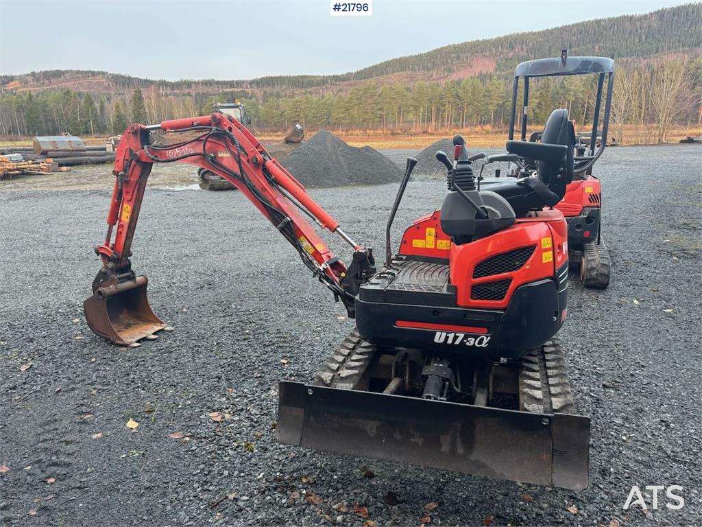Kubota U17-3a Mini Excavator with Grading Bucket – Custom 2009 21796 U17-3a Mini Excavator with Grading Bucket – Custom 20...