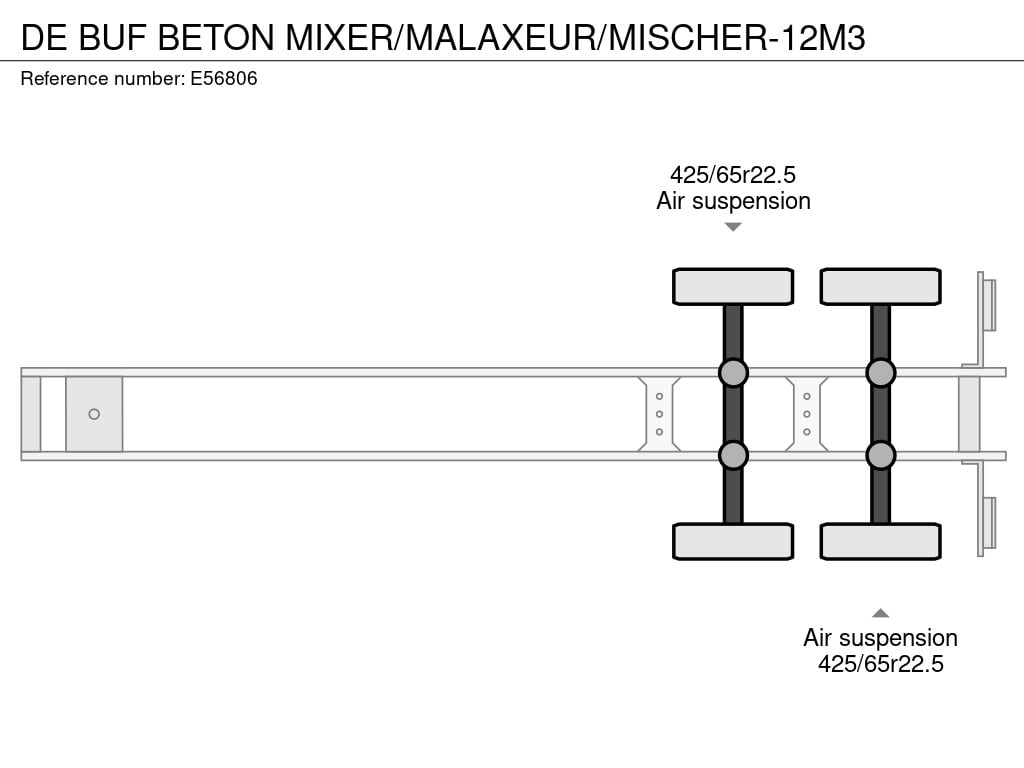 DE BUF BETON MIXER/MALAXEUR/MISCHER-12M3 2011 E56806 De Buf BETON MIXER/MALAXEUR/MISCHER-12M3 2011 1 image 11