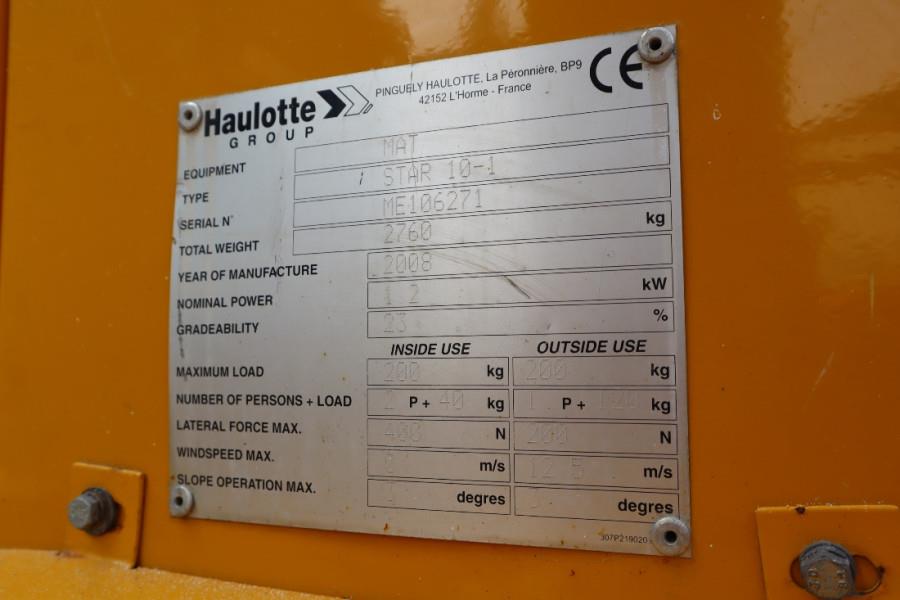 Haulotte STAR 10 As-Is, Electric, 10m Working Height, 3m Re 2008 HAULOTTE - STAR 10 - 62481 STAR 10 As-Is, Electric, 10m W...