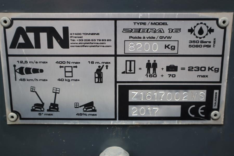 ATN Zebra 16 STAB Guarantee! Diesel, Hydr. Stabilisers 2017 ATN - Zebra 16 STAB - 61452 ATN Zebra 16 STAB Guarantee! Diese...