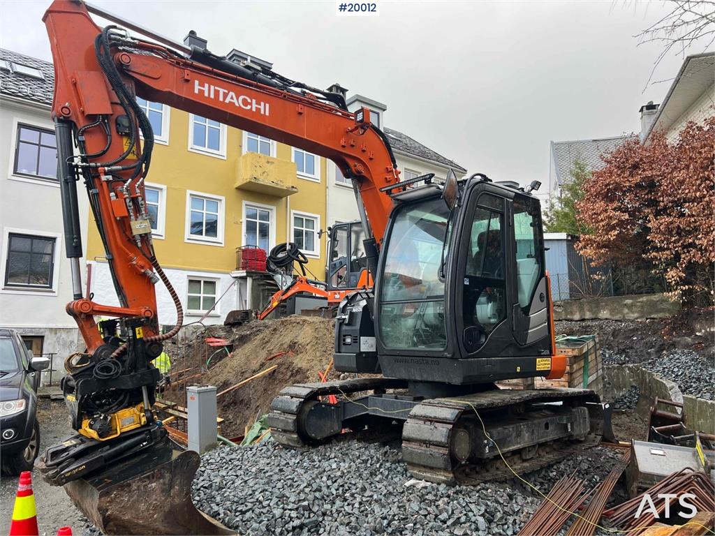 Hitachi zx85us-6 excavator w/ rototilt with grapple and sa 2021 20012 zx85us-6 excavator w/ rototilt with grapple and sa 2...