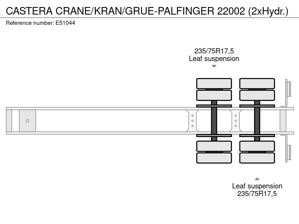 CASTERA CRANE/KRAN/GRUE-PALFINGER 22002 (2xHydr.) 2011 E51044 Castera CRANE/KRAN/GRUE-PALFINGER 22002 (2xHydr.) 2011 1 Cra...