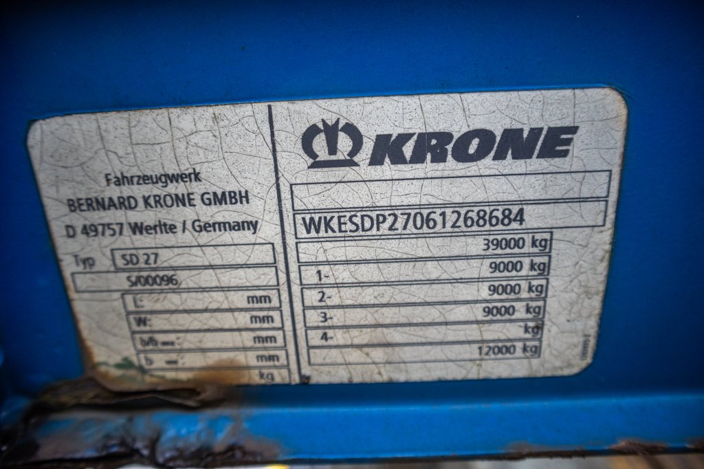 KRONE SD27-PLATEAU-39000 KG MTM 2006 E59879 SD27-PLATEAU-39000 KG MTM 2006 1 image 10