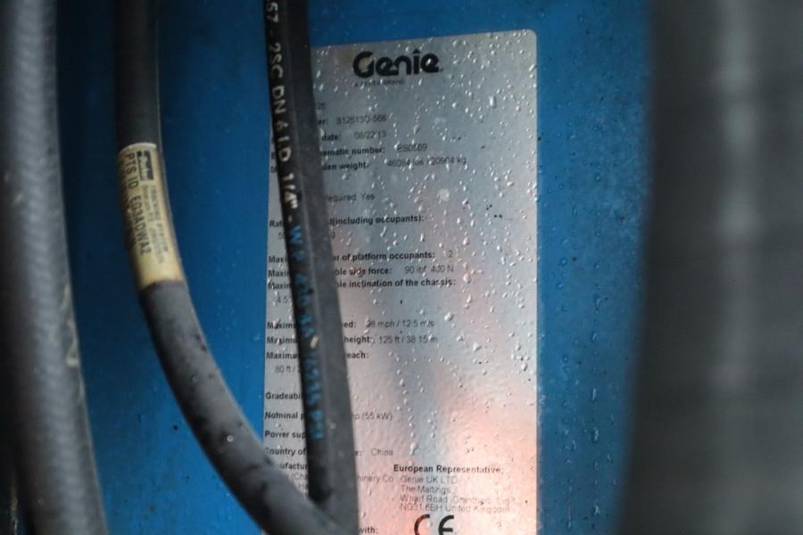 Genie S125 Diesel, 4x4x4 Drive, 40.1m Working Height, 24 2013 GENIE - S125 - 62394 S125 Diesel, 4x4x4 Drive, 40.1m Working...