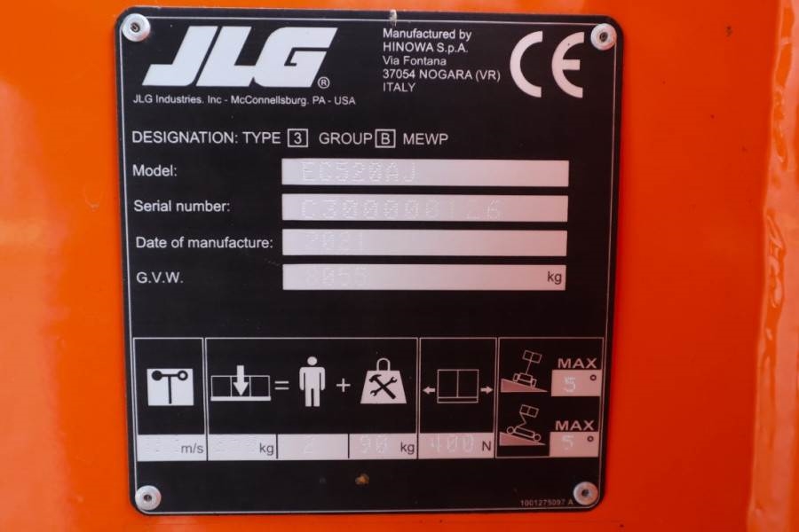 JLG EC520AJ Electric, 18m Working Height, 10.65m Reach 2021 JLG - EC520AJ - 63094 EC520AJ Electric, 18m Working Height, 10...
