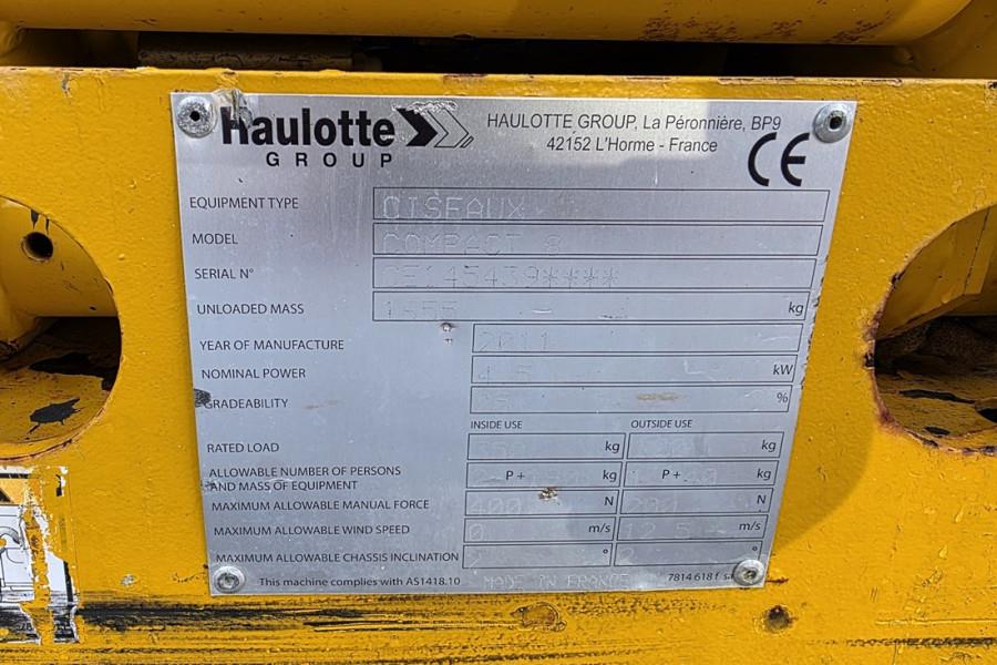 Haulotte Compact 8 As-Is, Electric, 8.2m Working Height, 35 2011 HAULOTTE - Compact 8 - 61868 Compact 8 As-Is, Electric, 8...