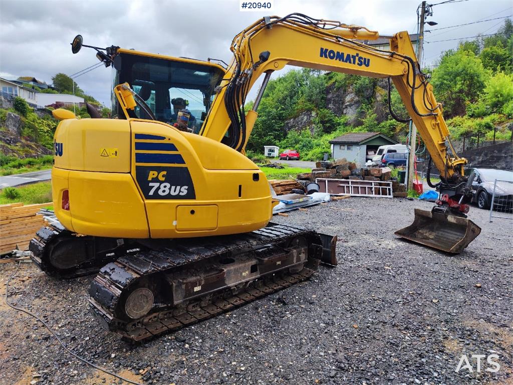 Komatsu PC78US-10 excavator with rototilt and 3 buckets. W 2017 20940 PC78US-10 excavator with rototilt and 3 buckets. W 2...