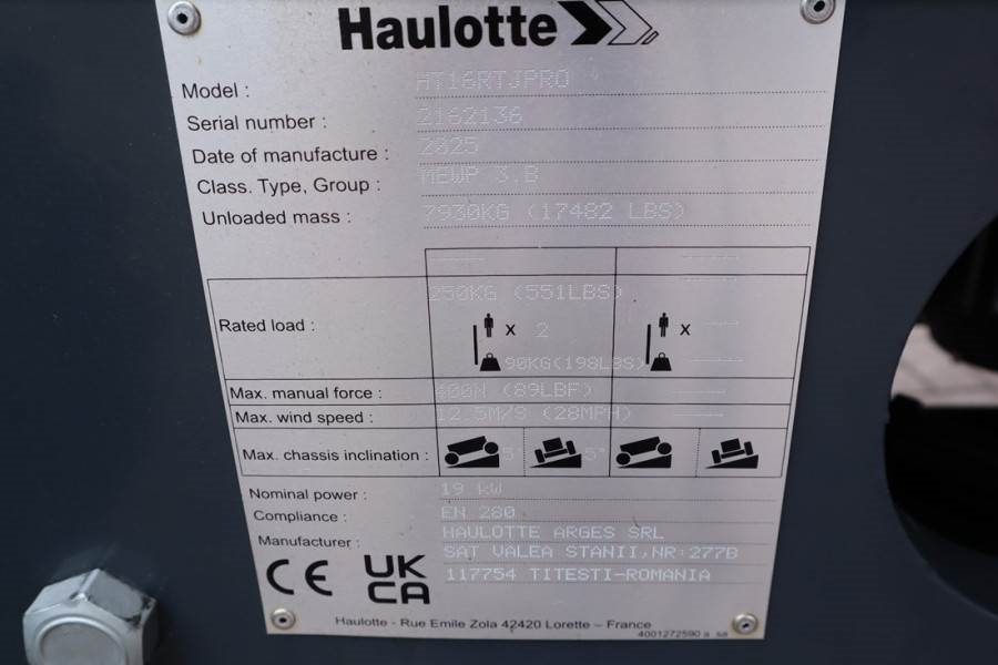 Haulotte HT16RTJ PRO NEW / UNUSED, Guarantee! Diesel, 4x4x4 2025 HAULOTTE - HT16RTJ PRO - 63798 HT16RTJ PRO NEW / UNUSED, ...