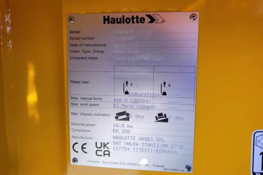 Haulotte Compact 12DX Valid Inspection, *Guarantee! Diesel, 2023 HAULOTTE - Compact 12DX - 61555 Compact 12DX Valid Inspec...