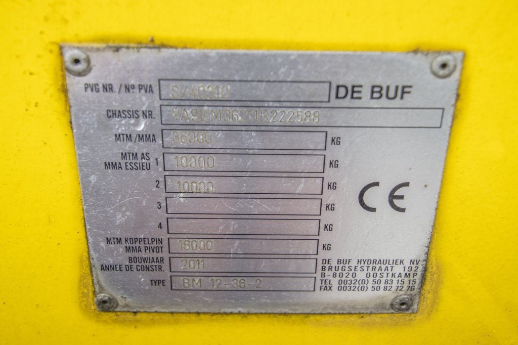DE BUF BETON MIXER/MALAXEUR/MISCHER-12M3 2011 E56806 De Buf BETON MIXER/MALAXEUR/MISCHER-12M3 2011 1 image 9