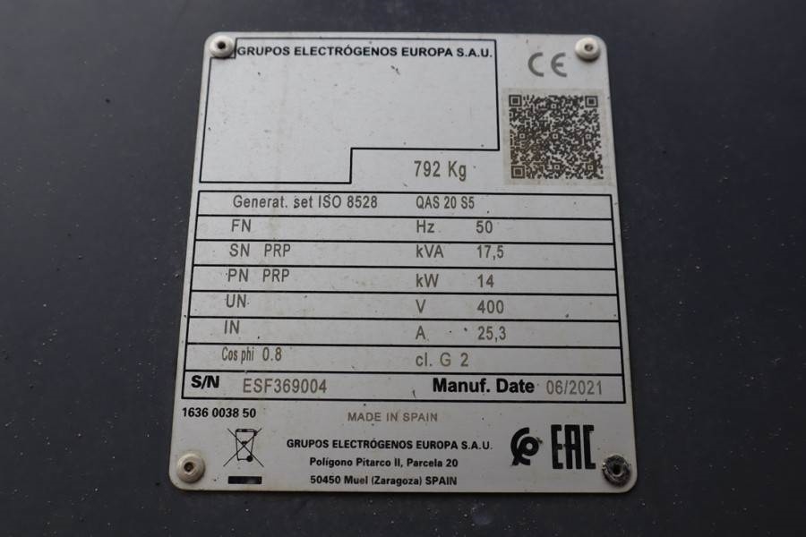 Atlas Copco QAS 20 S5 Valid Inspection, *Guarantee! Diesel, 17 2021 ATLAS COPCO - QAS 20 S5 - 60761 QAS 20 S5 Valid Inspec...