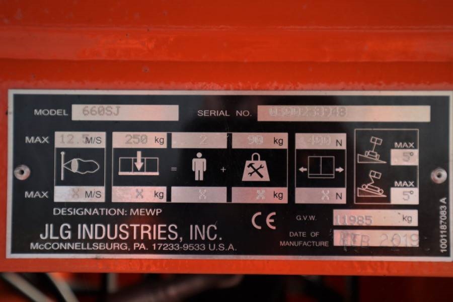 JLG 660SJ Valid Inspection, *Guarantee! Diesel, 4x4 Dr 2019 JLG - 660SJ - 60978 660SJ Valid Inspection, *Guarantee! Diesel...