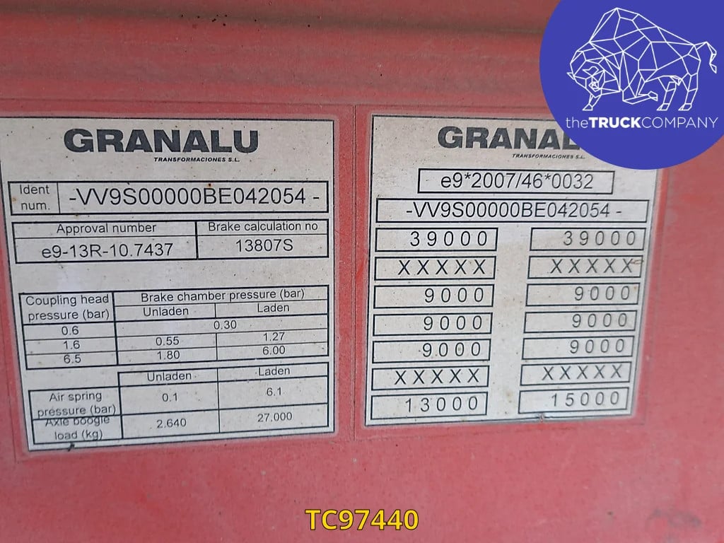 Granalu GRANALU kipper Tipper 2011 TC97440 Granalu GRANALU kipper 2011 1 Tipper trucks image 12