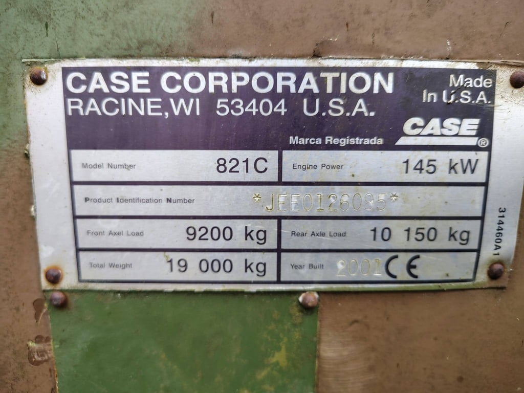 Wheel loader Case 821C Diesel 2001 2001 821C 2001 1 image 4