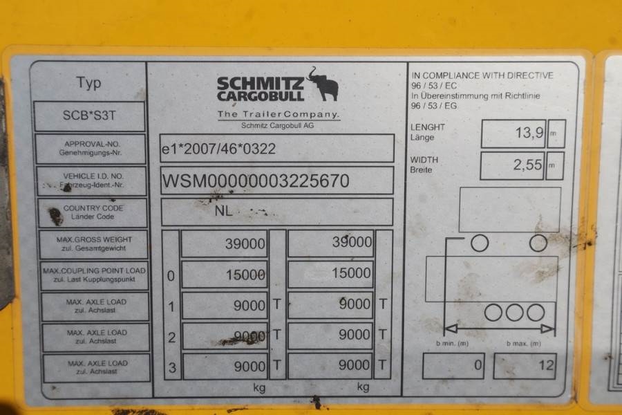 Schmitz Cargobull SCB3ST CoC Documents, TuV Loading Certif 2015 SCHMITZ - Cargobull SCB3ST - 61402 Schmitz Cargobull SCB3S...
