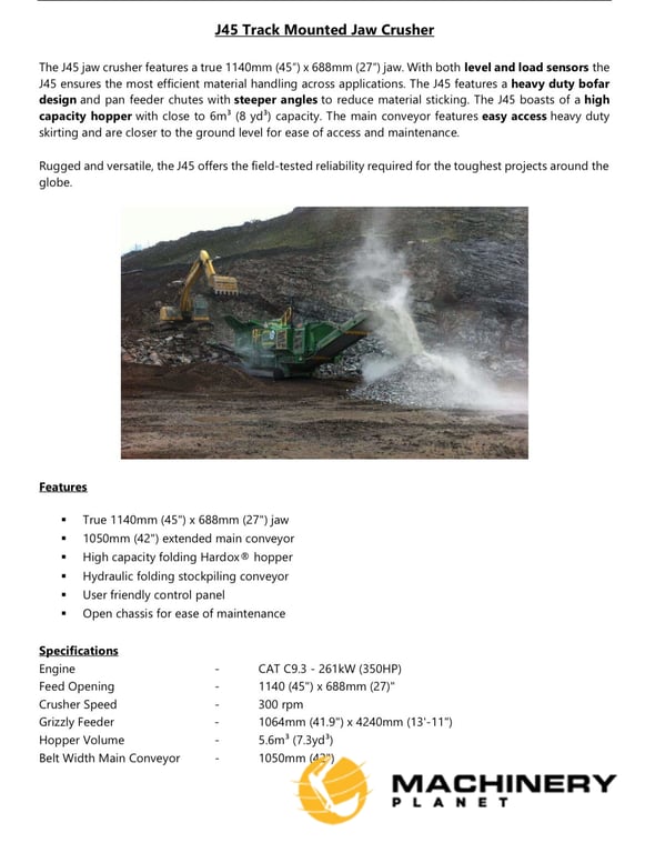McCloskey J45 Jaw Crusher J45 2024 2 image 2
