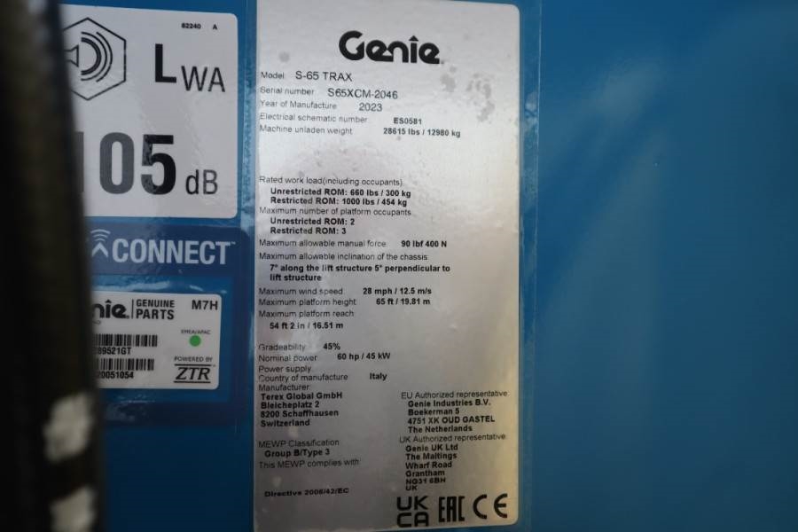Genie S65XC Trax Valid inspection, *Guarantee! Diesel, 4 2023 GENIE - S65XC Trax - 61813 S65XC Trax Valid inspection, *Gua...