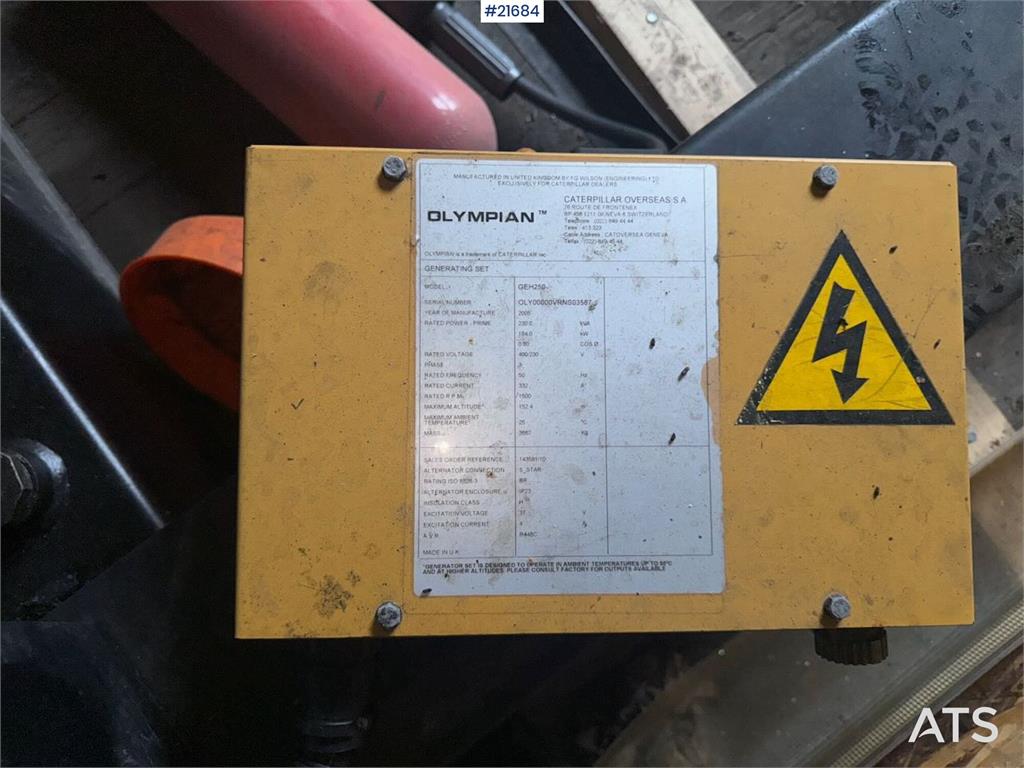 Olympian GEH250 generator with container 21684 GEH250 generator with container 1 Generators image 8