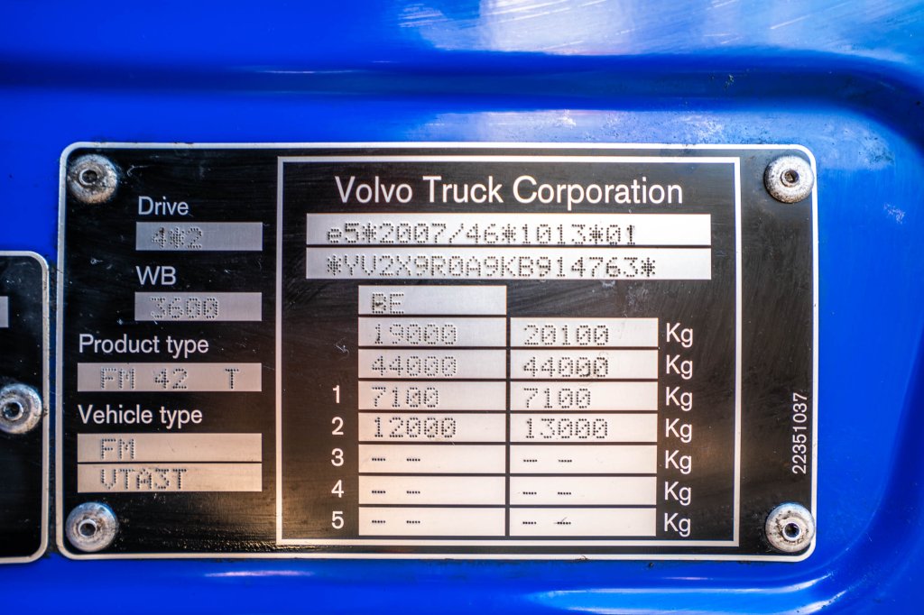 VOLVO FM 380 - 249.239 KM 2019 E65027 FM 380 - 249.239 KM 2019 1 image 15