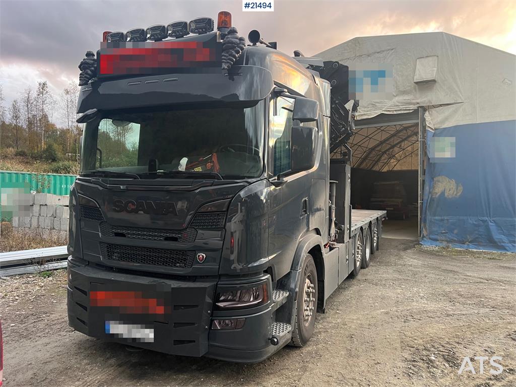 Scania G560 8x2 pusher crane truck w/ onspot, 2023 50t/m 2024 21494 G560 8x2 pusher crane truck w/ onspot, 2023 50t/m 2024...