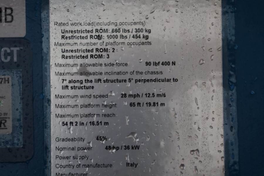 Genie S65XC Valid inspection, *Guarantee! Diesel, 4x4 Dr 2020 GENIE - S65XC - 60470 S65XC Valid inspection, *Guarantee! Di...