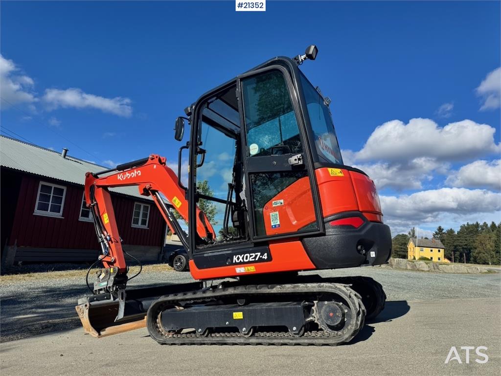 Kubota KX027-4 Mini Excavator w/ 2 buckets. 130 hours! 2022 21352 KX027-4 Mini Excavator w/ 2 buckets. 130 hours! 2022 1 i...