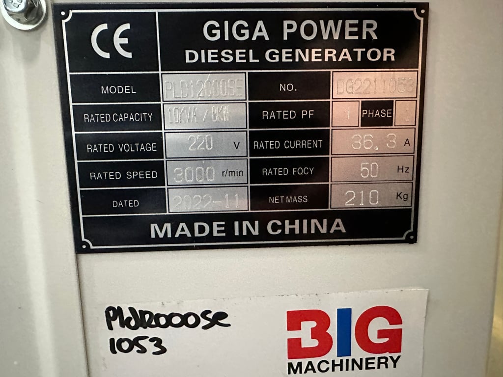 Giga power PLD12000SE 10 kVA silent generator 2022 00031647 Giga power PLD12000SE 10 kVA silent generator 2022 0 image 13