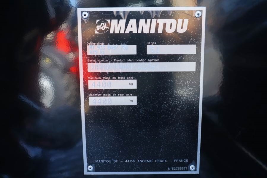Manitou MT933 EASY 75D ST5 S1 Valid inspection, *Guarantee 2024 MANITOU - MT933 EASY 75D ST5 S1 - 62974 MT933 EASY 75D ST5...