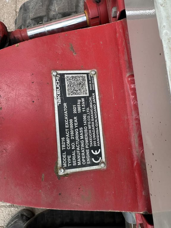 Takeuchi TB216 - Gebruikt 2021 12264 TB216 - Gebruikt 2021 1 image 15