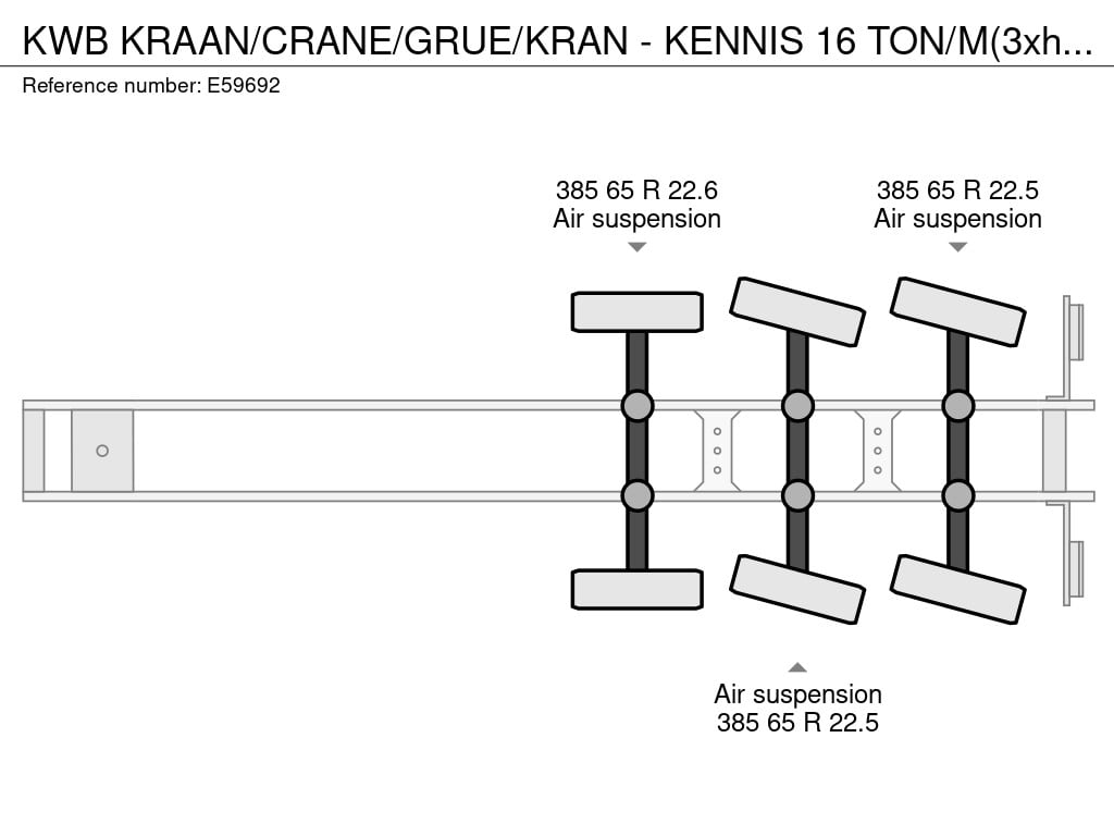 KWB KRAAN/CRANE/GRUE/KRAN - KENNIS 16 TON/M(3xhydr.) 2002 E59692 Kwb KRAAN/CRANE/GRUE/KRAN - KENNIS 16 TON/M(3xhydr.) 2002...