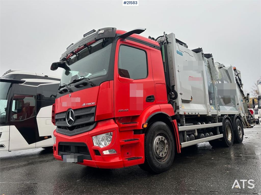 Mercedes-Benz Actros 2543 6x2 1-chamber compactor truck w/ Joab 2021 21583 Actros 2543 6x2 1-chamber compactor w/ Joab 202...