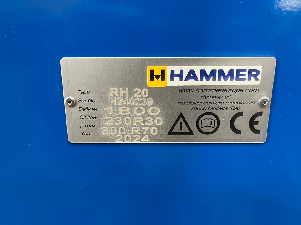 Hammer RH20 Hydraulic Crusher (for 18-26t excavator) 2024 00032706 Hammer RH20 Hydraulic Crusher (for 18-26t excavator) 20...
