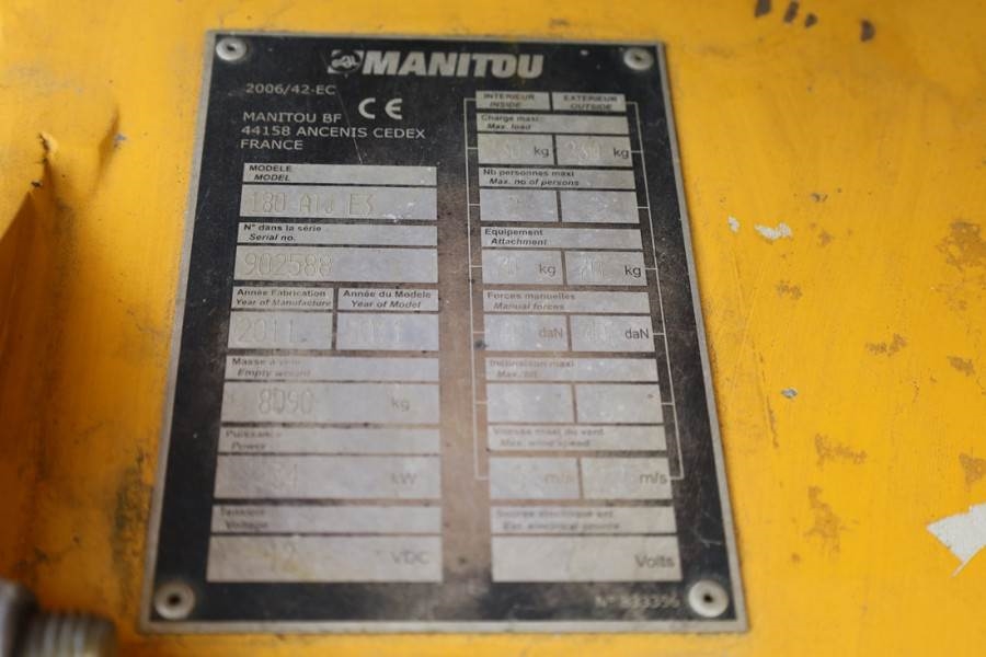 Manitou 180ATJ Diesel, 4x4x4 Drive, 18m Working Height, 11 2012 MANITOU - 180ATJ - 63169 180ATJ Diesel, 4x4x4 Drive, 18m W...