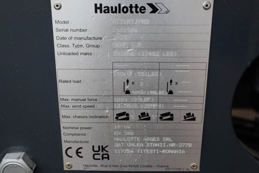 Haulotte HT16RTJ PRO NEW / UNUSED, Guarantee! Diesel, 4x4x4 2025 HAULOTTE - HT16RTJ PRO - 63792 HT16RTJ PRO NEW / UNUSED, ...