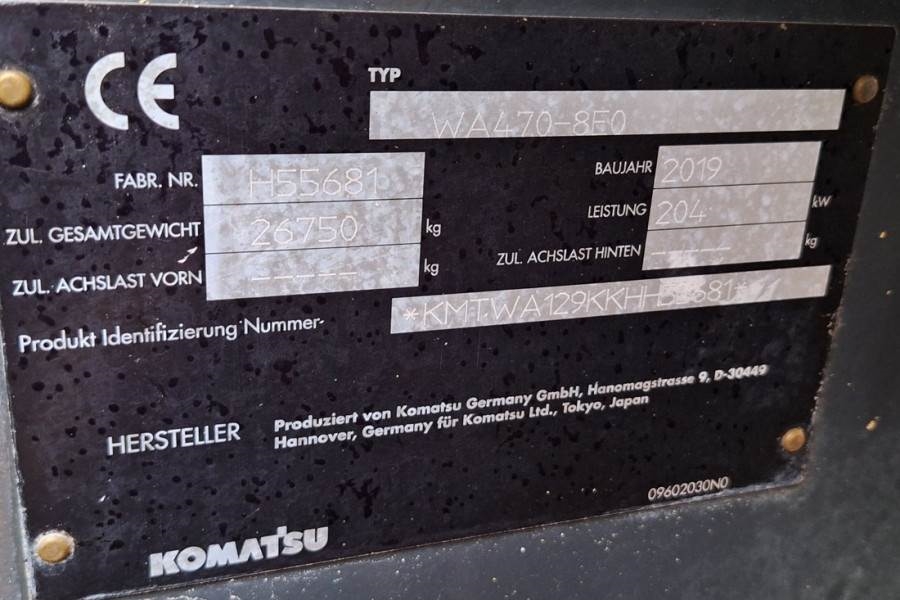 Komatsu WA470-8 Diesel, 4x4 Drive, Tamtron Weighting Syste 2019 KOMATSU - WA470-8 - 30179 WA470-8 Diesel, 4x4 Drive, Tamtr...