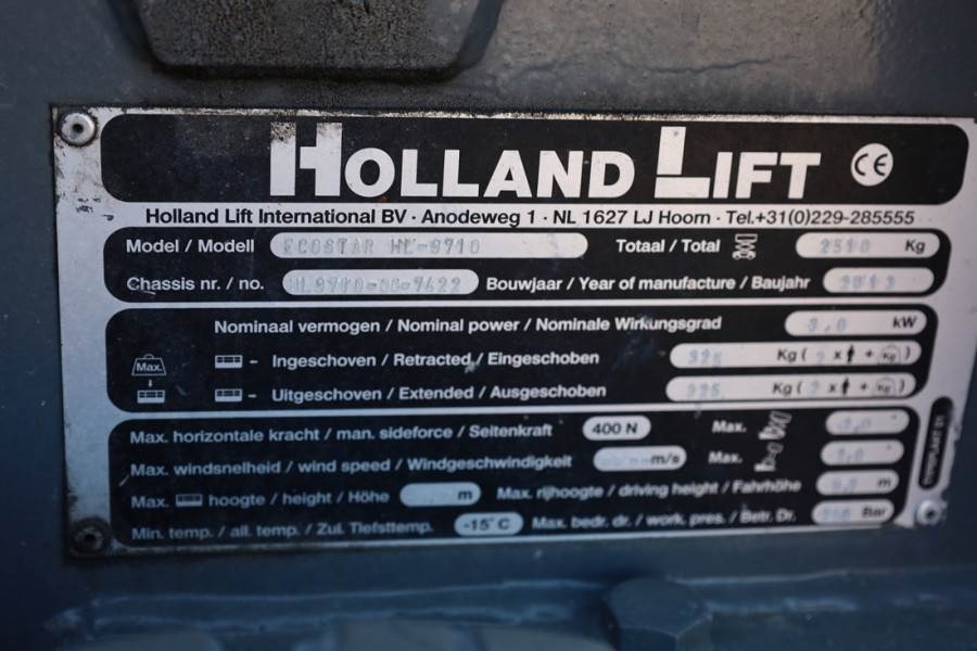 Holland Lift Ecostar HL-9710 Electric, 12m Working Height, 325k 2013 HOLLAND LIFT - Ecostar HL-9710 - 63523 Holland lift E...