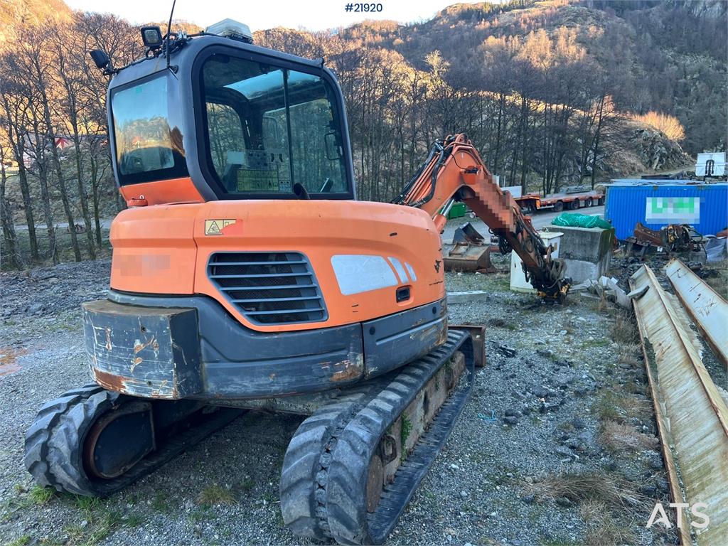 Doosan DX62R-3 excavator w/ rototilt, sanding bucket and 2015 21920 DX62R-3 excavator w/ rototilt, sanding bucket and 2015...