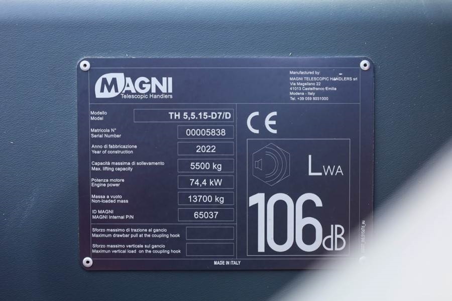Magni - TH5,5.15-D7/D Diesel, 4x4x4 Drive, 5.5t Ca 2022 MAGNI - Magni - TH5,5.15-D7/D - 90123 MAGNI - TH5,5.15-D7/D Diesel...