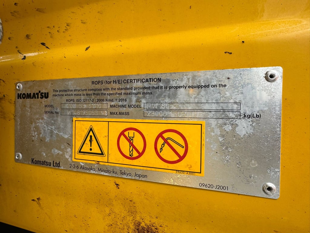 Komatsu PW180-11 2019 00033340 PW180-11 2019 1 image 11