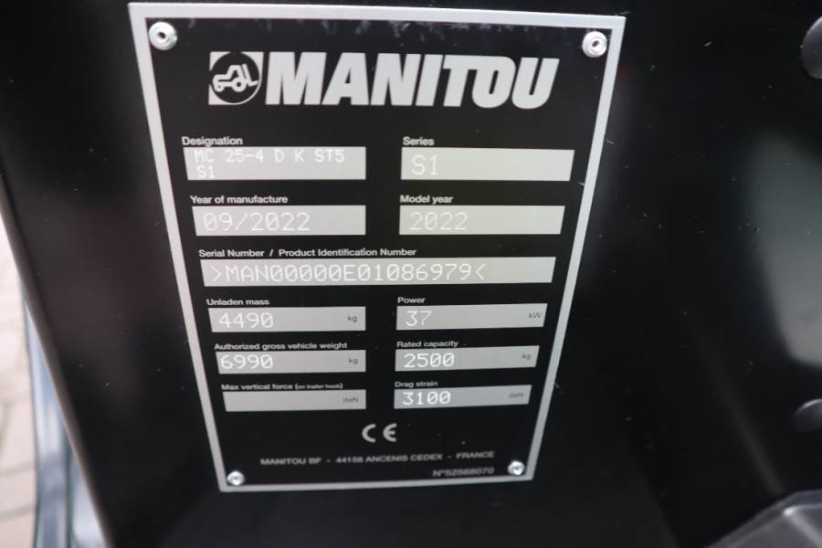 Manitou MC25-4 Valid Inspection, *Guarantee, Diesel, 4x4 D 2022 MANITOU - MC25-4 - 61568 MC25-4 Valid Inspection, *Guarant...