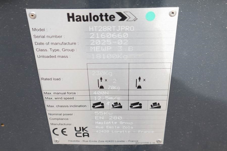 Haulotte HT28RTJ Pro Guarantee! 4x4x4 Drive, 28 m Working H 2025 HAULOTTE - HT28RTJ Pro - 63800 HT28RTJ Pro Guarantee! 4x4...