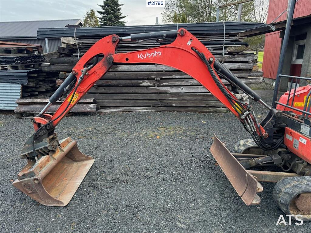 Kubota U17-3a Mini Excavator with 4 Buckets, Ripper, and 2015 21795 U17-3a Mini Excavator with 4 Buckets, Ripper, and 2015...